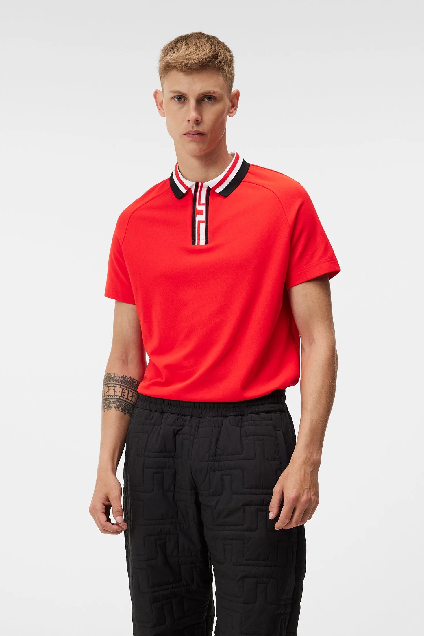 Hals Regular Fit Polo / Fiery Red