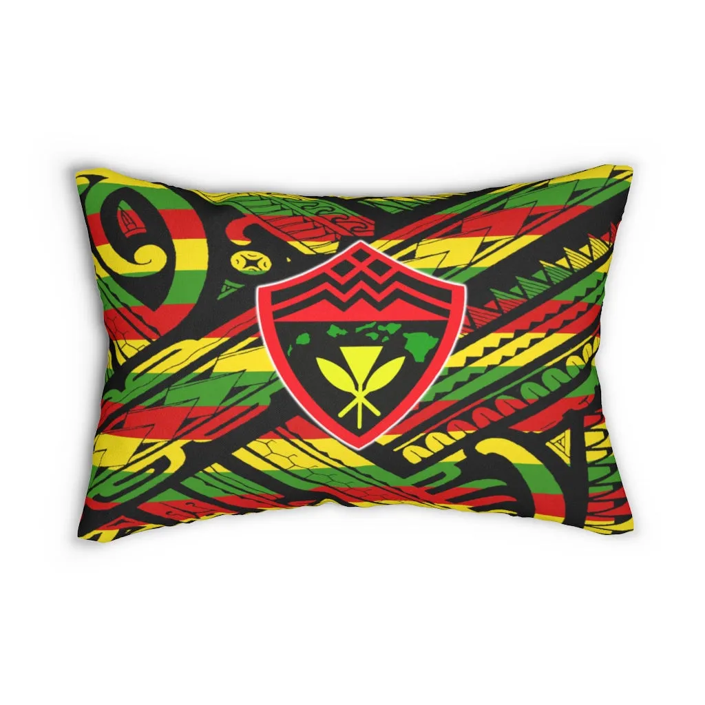 Hawaii Rasta Kanaka Shield Pillow