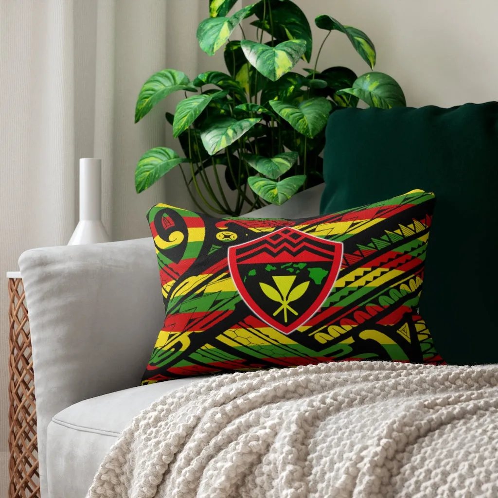 Hawaii Rasta Kanaka Shield Pillow