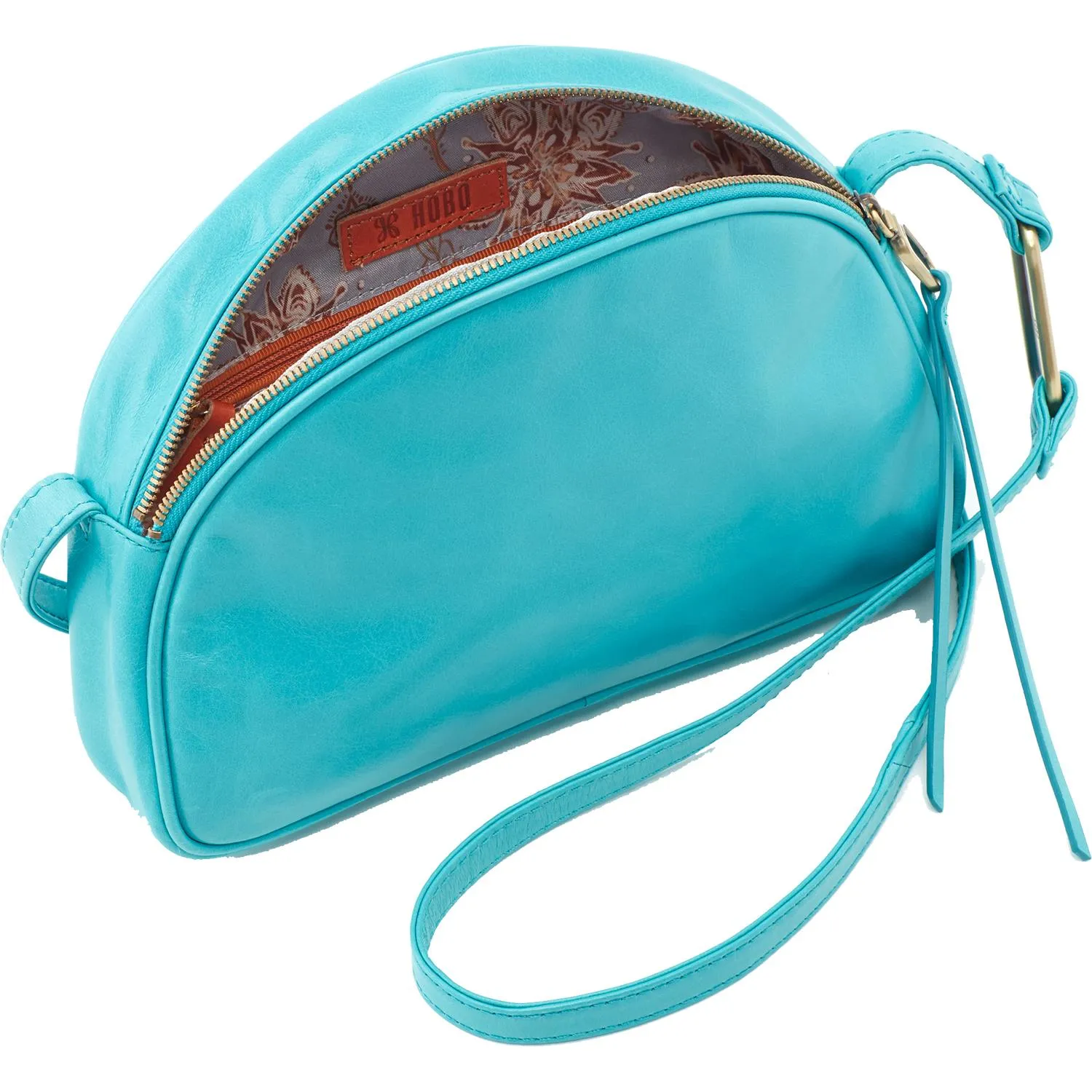 Hobo Reach Crossbody Aqua Vintage Hide Leather