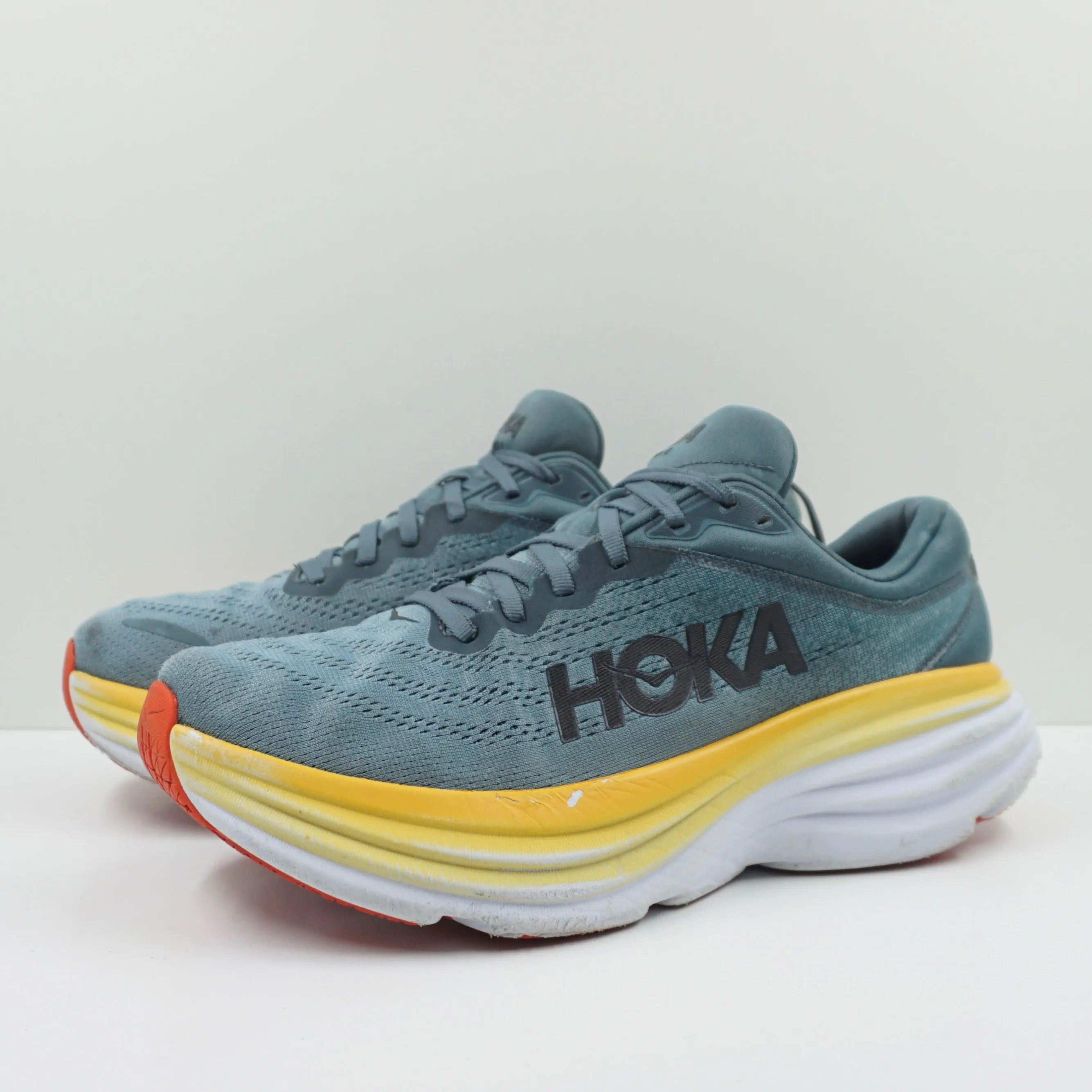 Hoka One One M Bondi 8 Blue Yellow