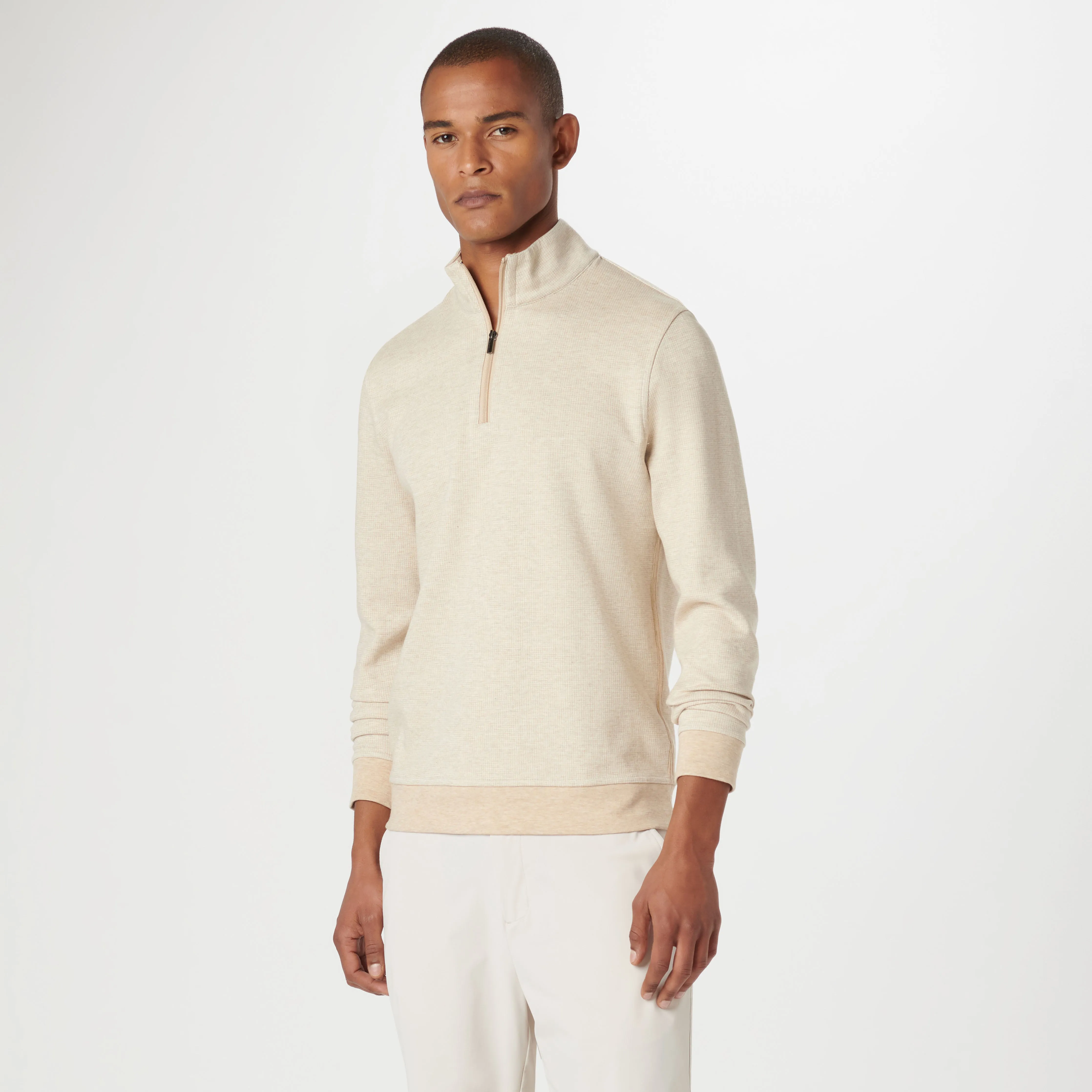 Hound's Tooth Quarter Zip Pullover