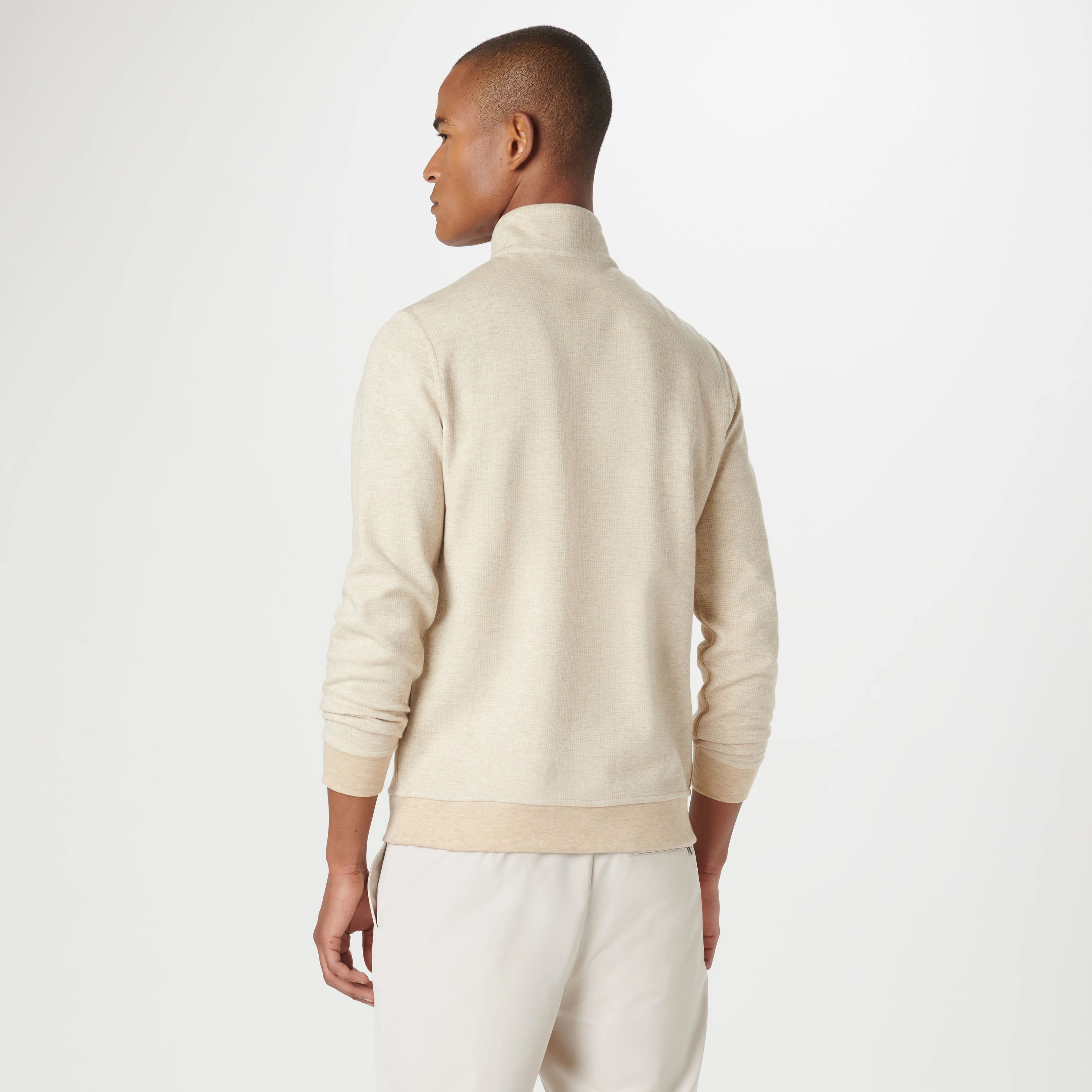 Hound's Tooth Quarter Zip Pullover