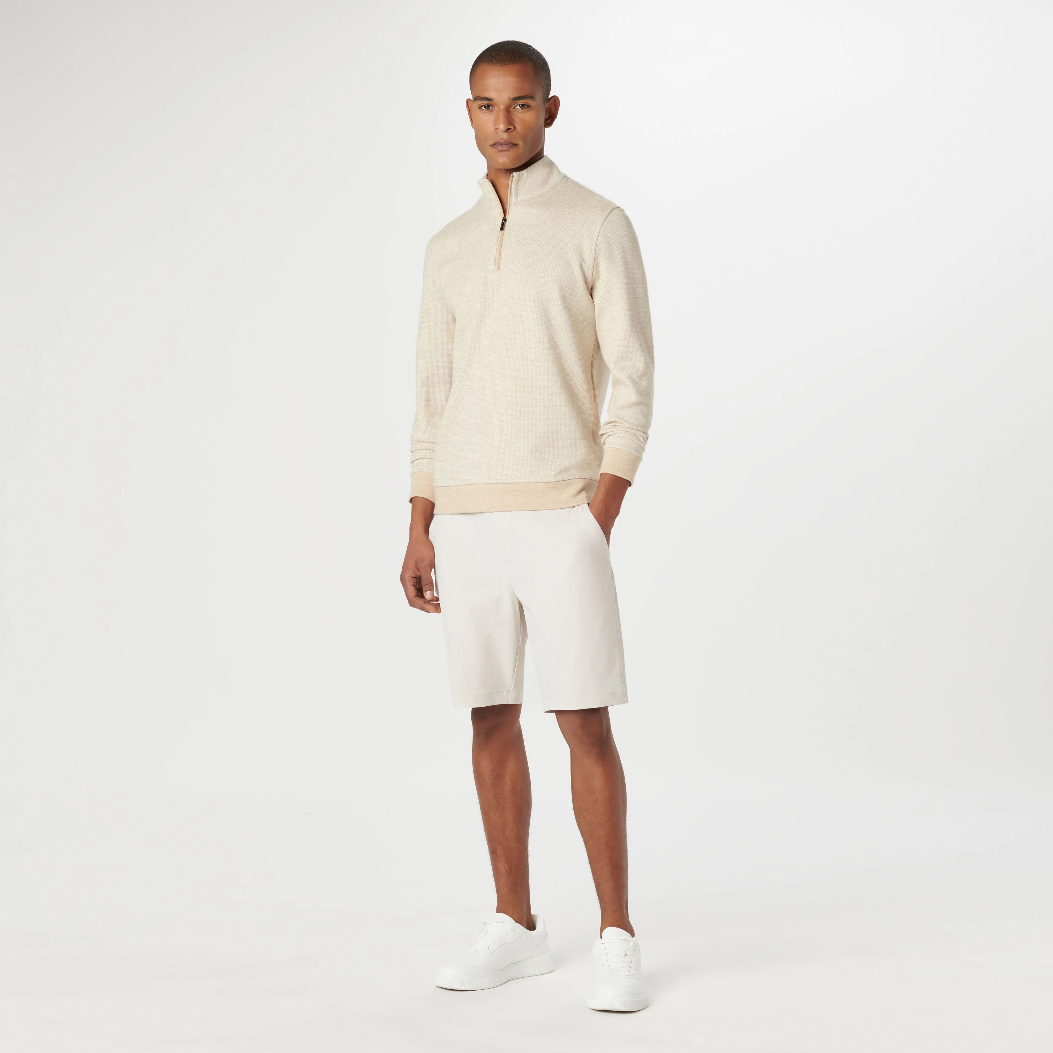 Hound's Tooth Quarter Zip Pullover