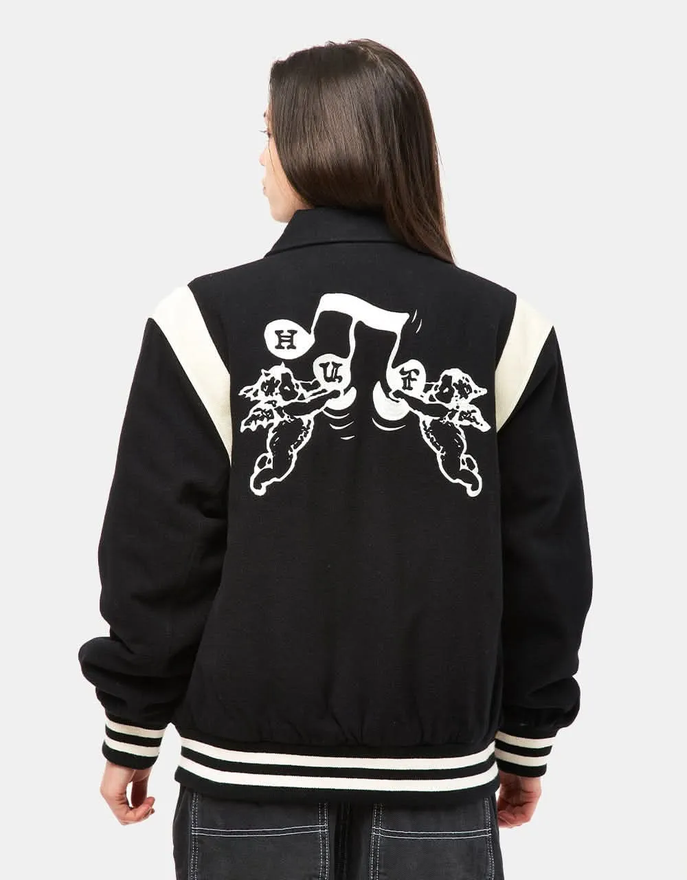 HUF Song Varsity Jacket - Black