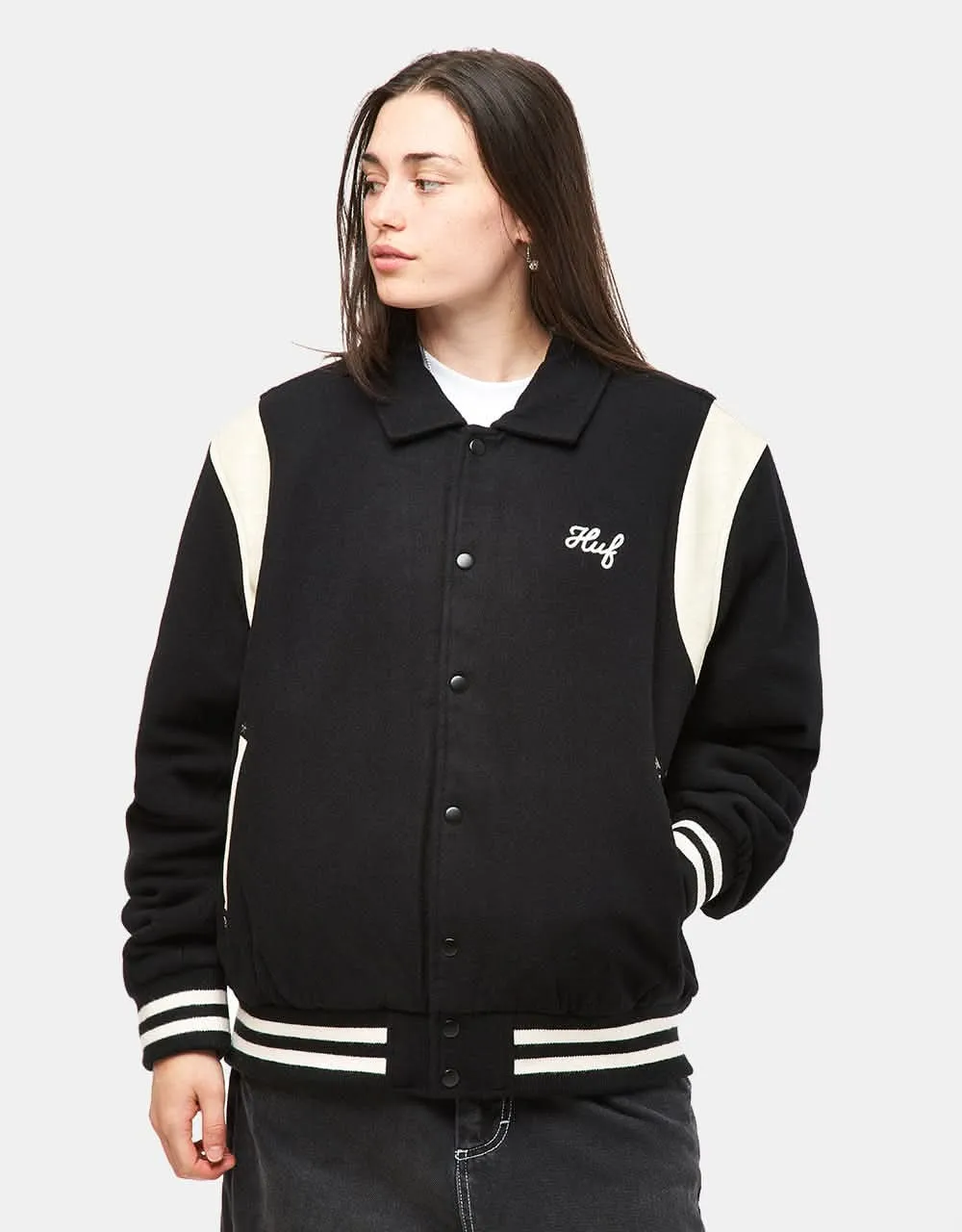 HUF Song Varsity Jacket - Black