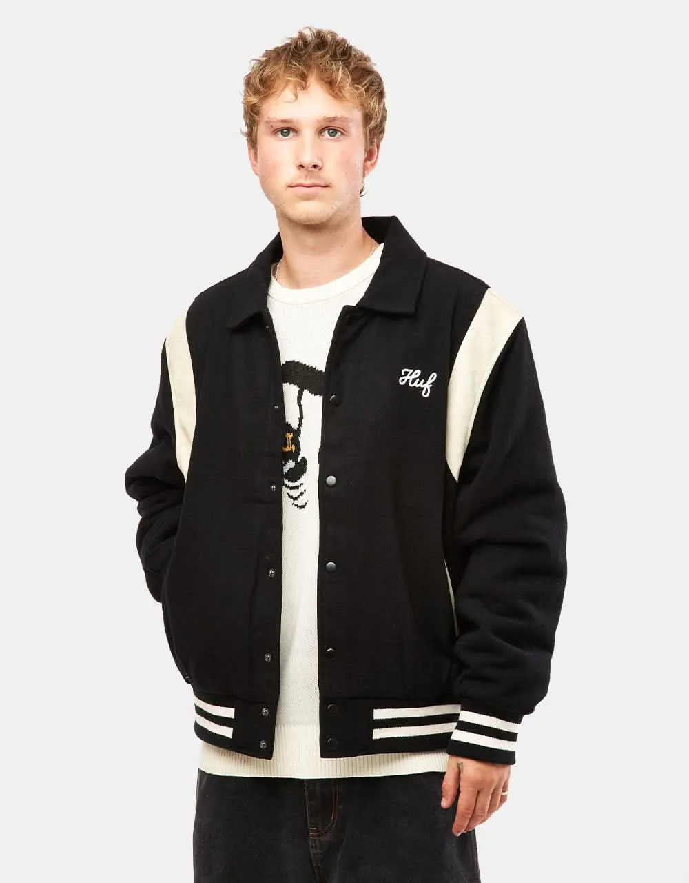 HUF Song Varsity Jacket - Black