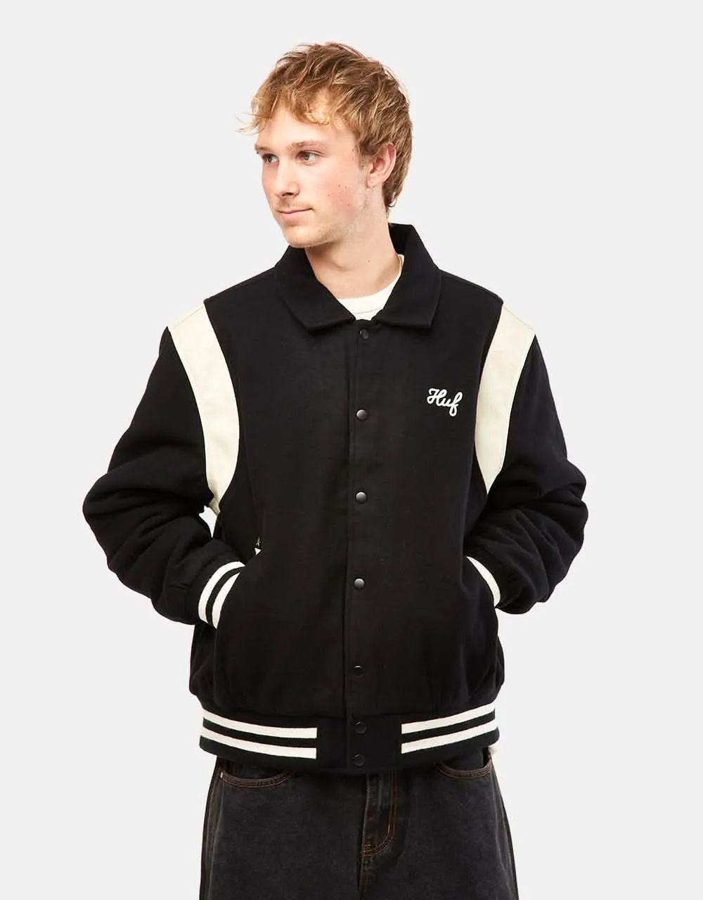 HUF Song Varsity Jacket - Black