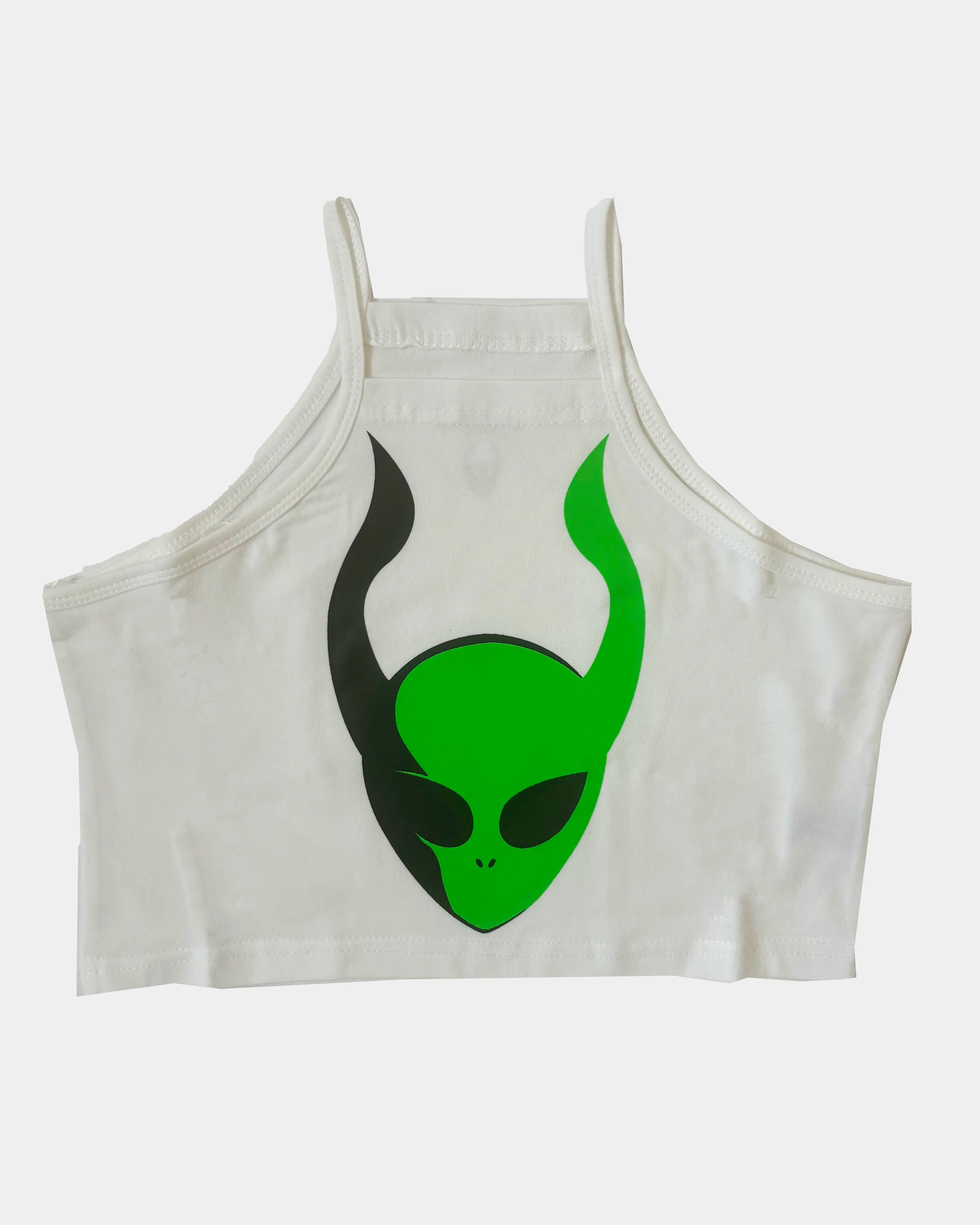 INVASION TANK CROP TOP WHITE