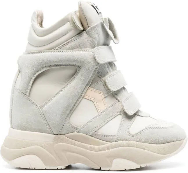 ISABEL MARANT Balskee high-top leather sneakers White