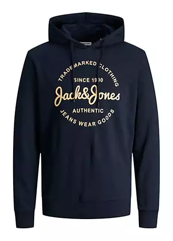 Jack & Jones Logo Print Hoodie | Grattan