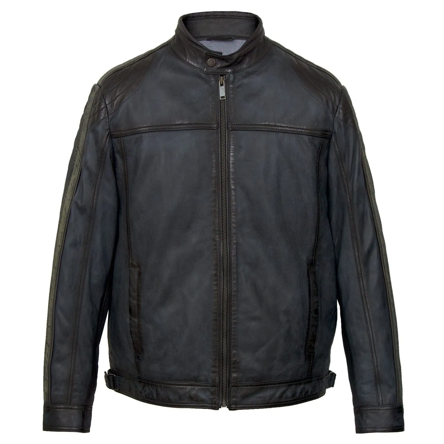 Jerome: Men's Blue Leather Jacket