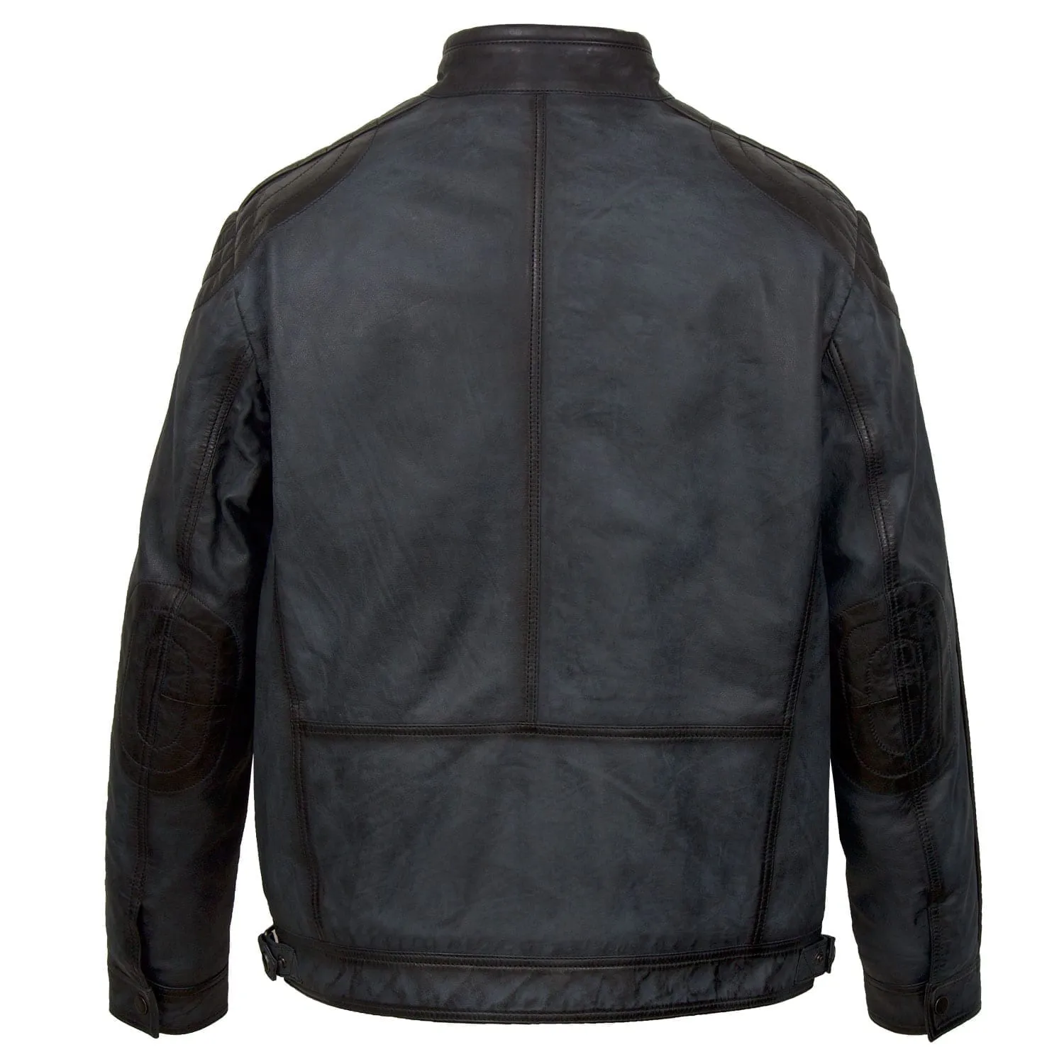 Jerome: Men's Blue Leather Jacket