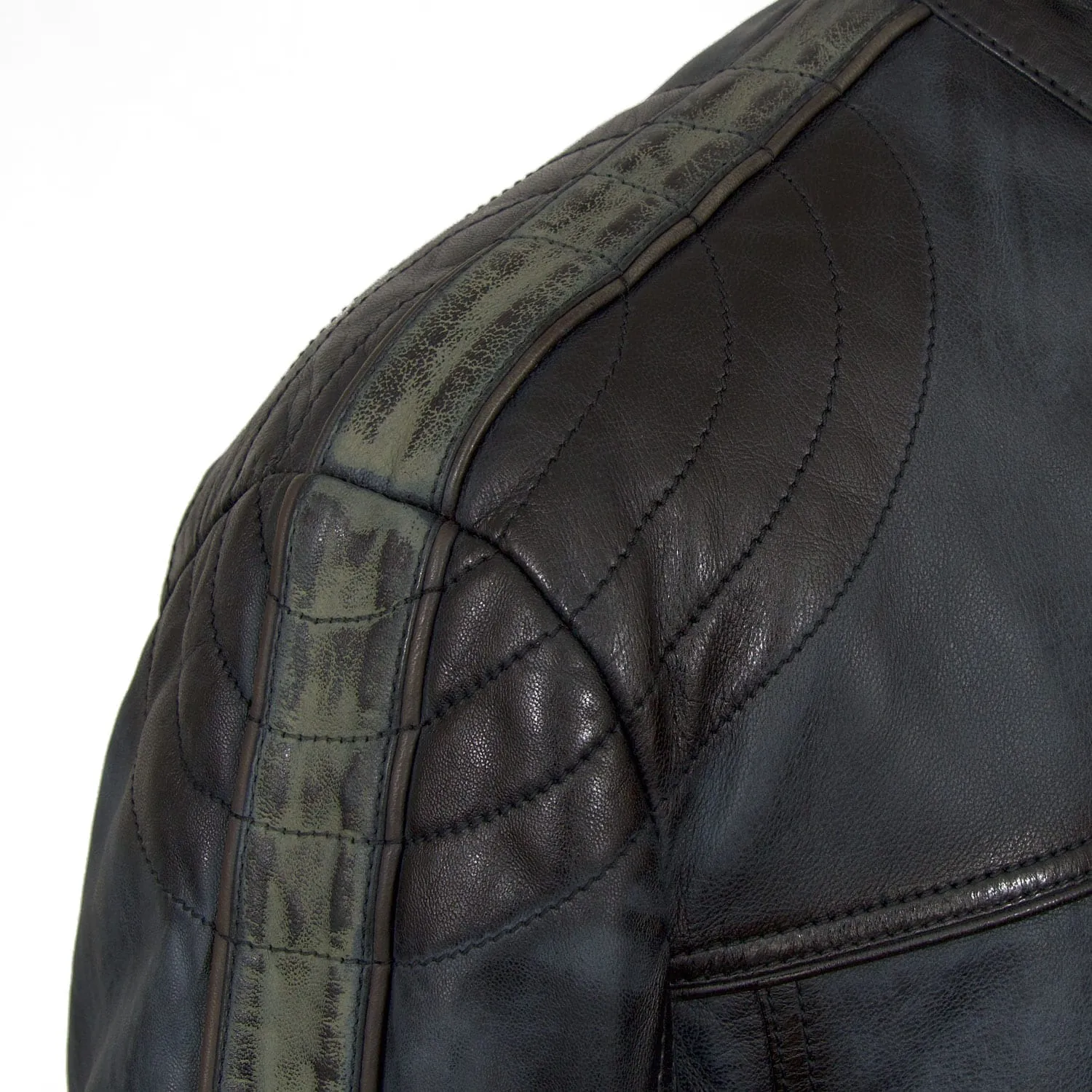 Jerome: Men's Blue Leather Jacket