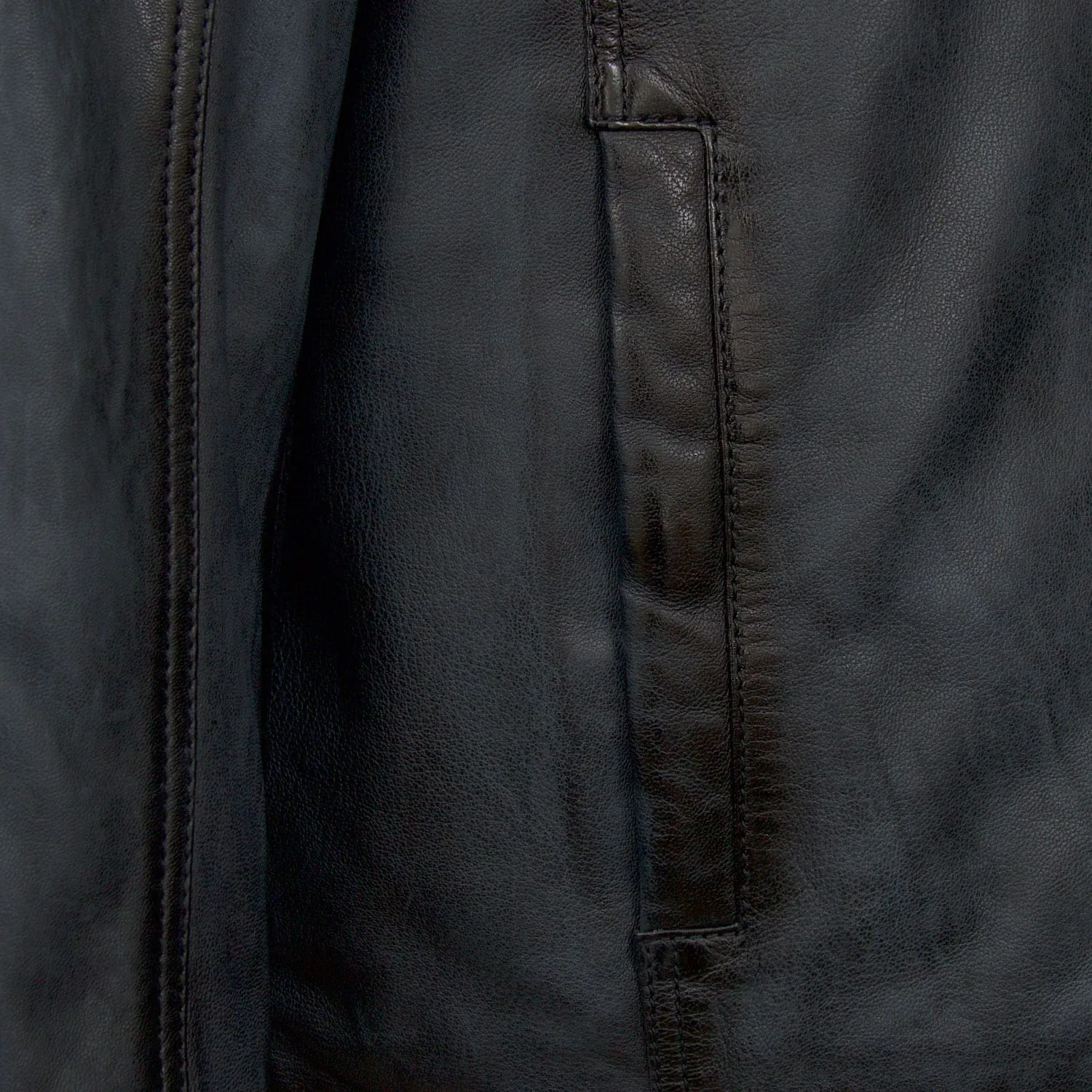 Jerome: Men's Blue Leather Jacket