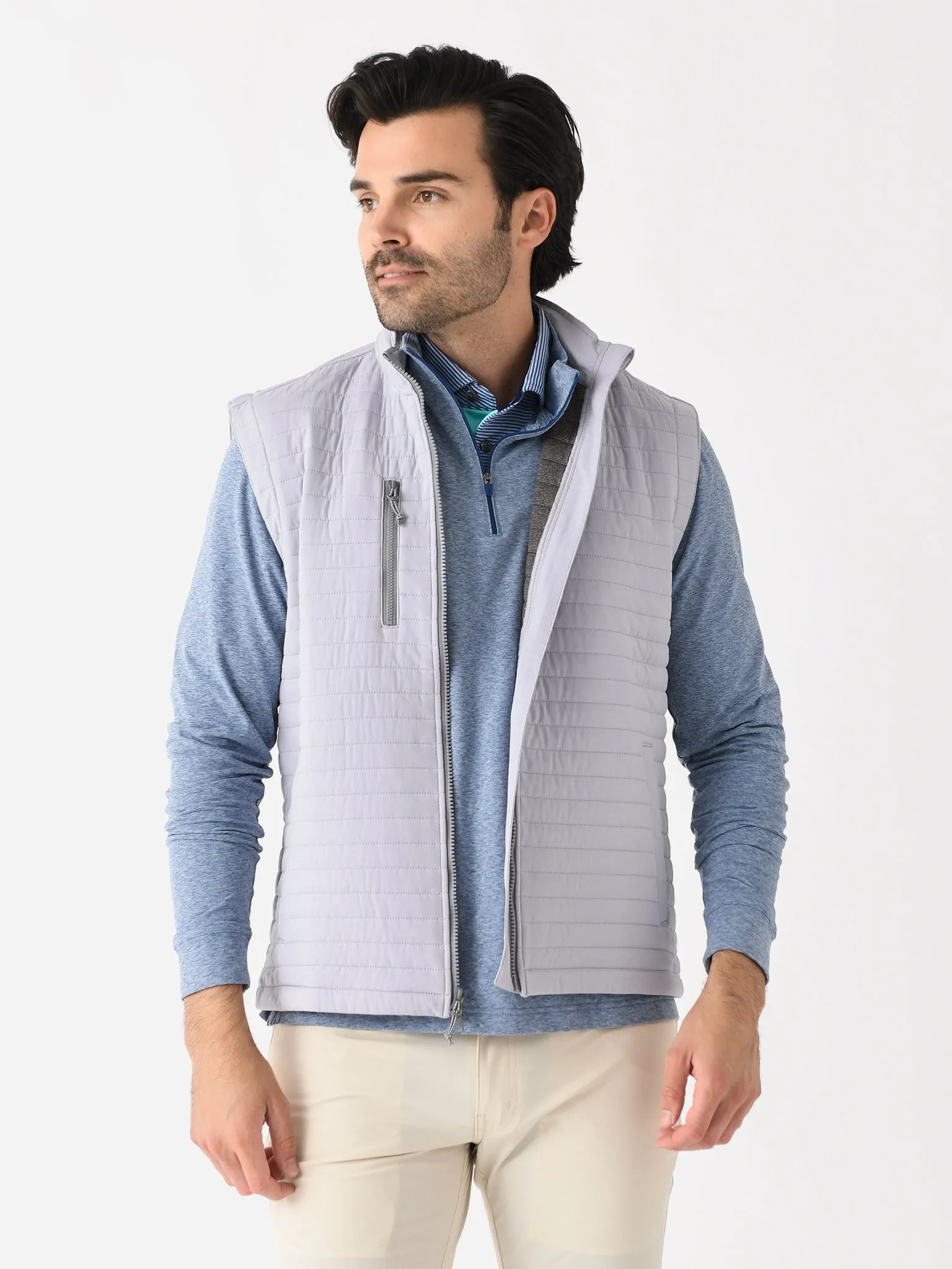     JOHNNIE-O  Men's Crosswind Quilted Performance Vest    