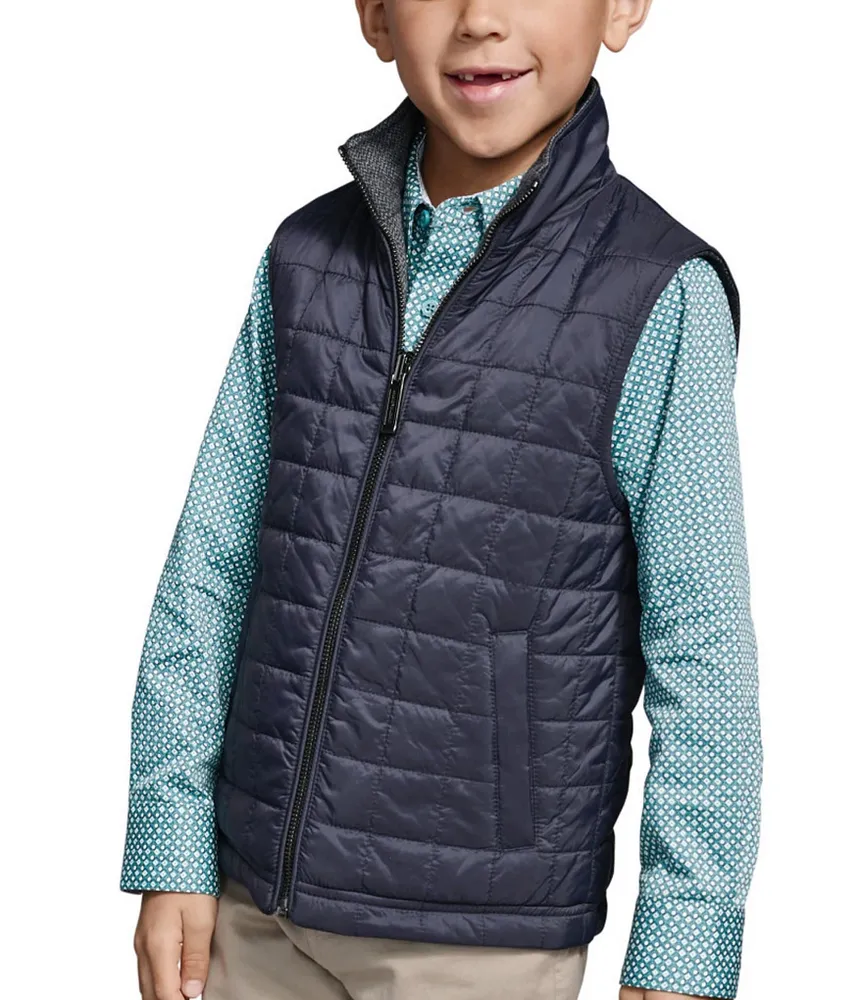 Johnston & Murphy Little/Big Boys 4-16 Sleeveless Reversible Quilted/Knit Vest