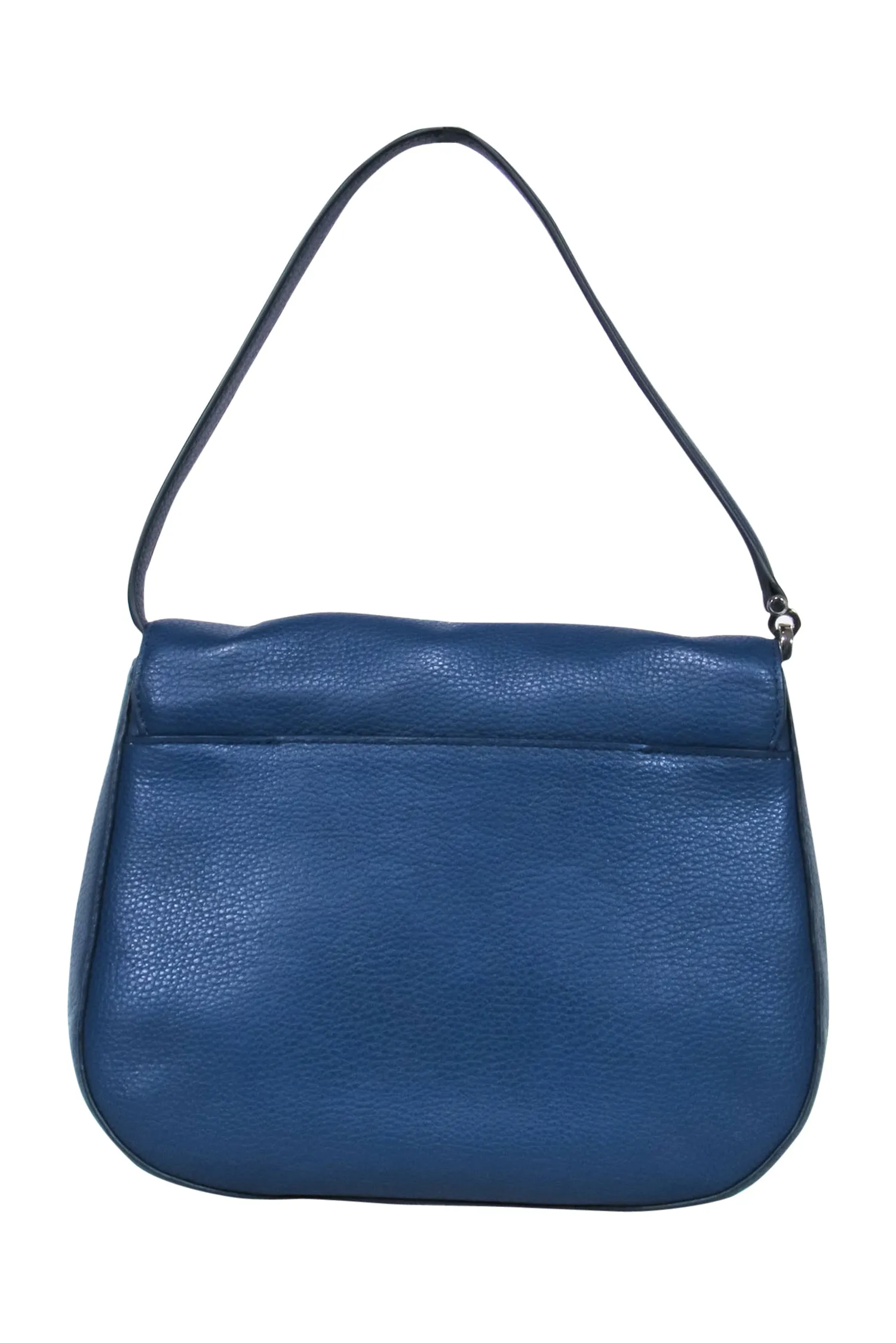 Kate Spade - Blue Leather & Suede Fold Over Crossbody Purse