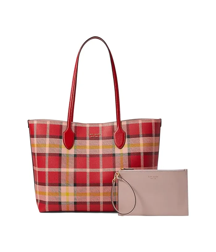 Kate Spade New York Bleecker Museum Plaid Printed PVC Large Tote