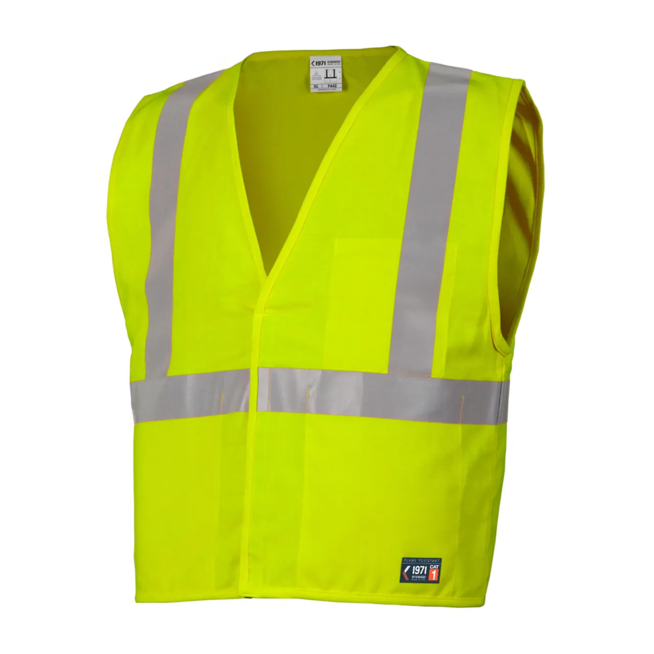 Kishigo FR Arc Vest Hi Vis F442 Lime