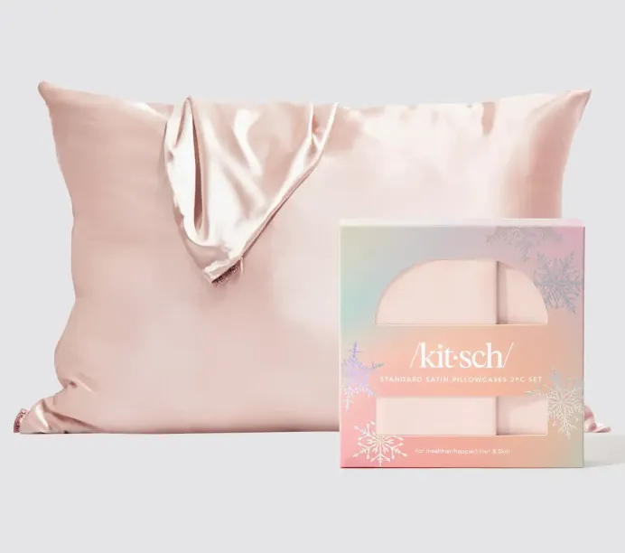 Kitsch Holiday Standard Pillowcase 2 Piece Set- Blush