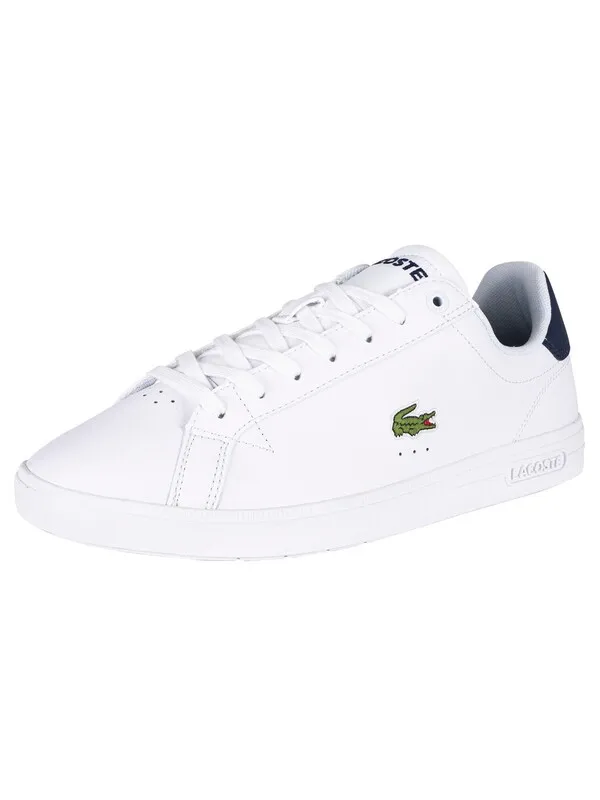 Lacoste Graduate Pro 222 1 SMA Leather Trainers - White/Navy