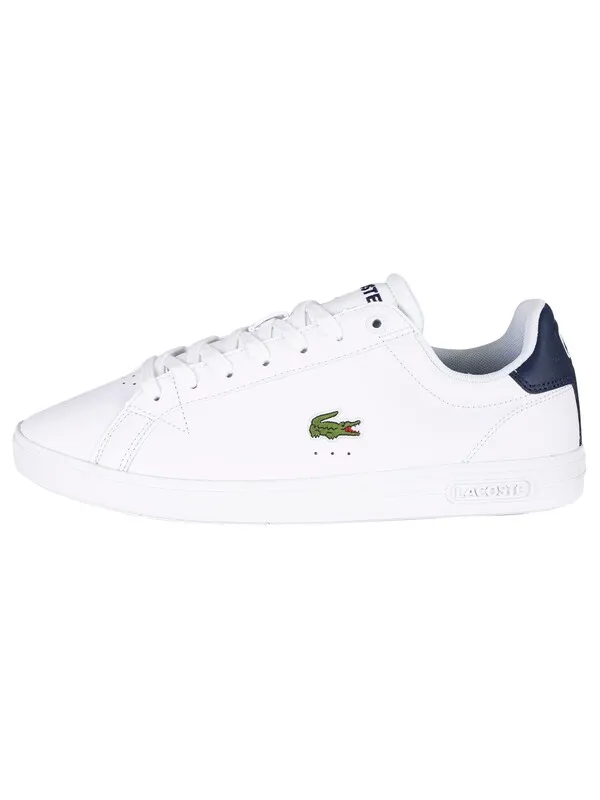 Lacoste Graduate Pro 222 1 SMA Leather Trainers - White/Navy