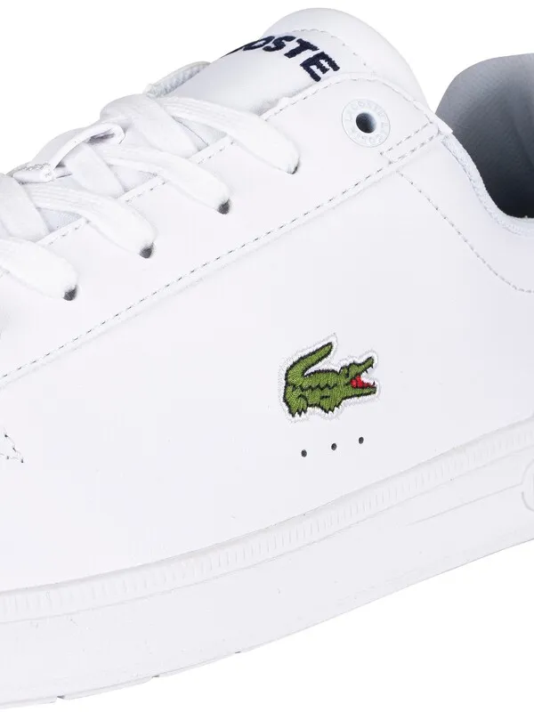 Lacoste Graduate Pro 222 1 SMA Leather Trainers - White/Navy