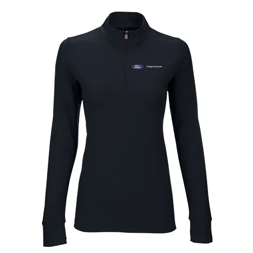 Ladies Zen 1/2 Zip Pullover-Black