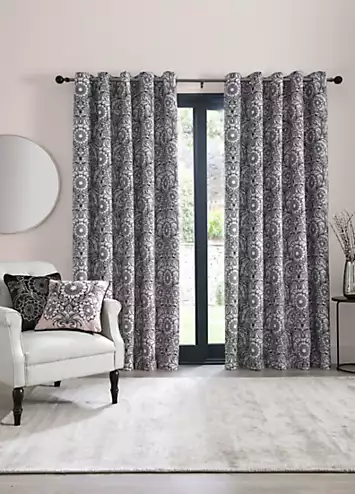 Laurence Llewelyn-Bowen Romilly Pair of Lined Eyelet Curtains | Kaleidoscope