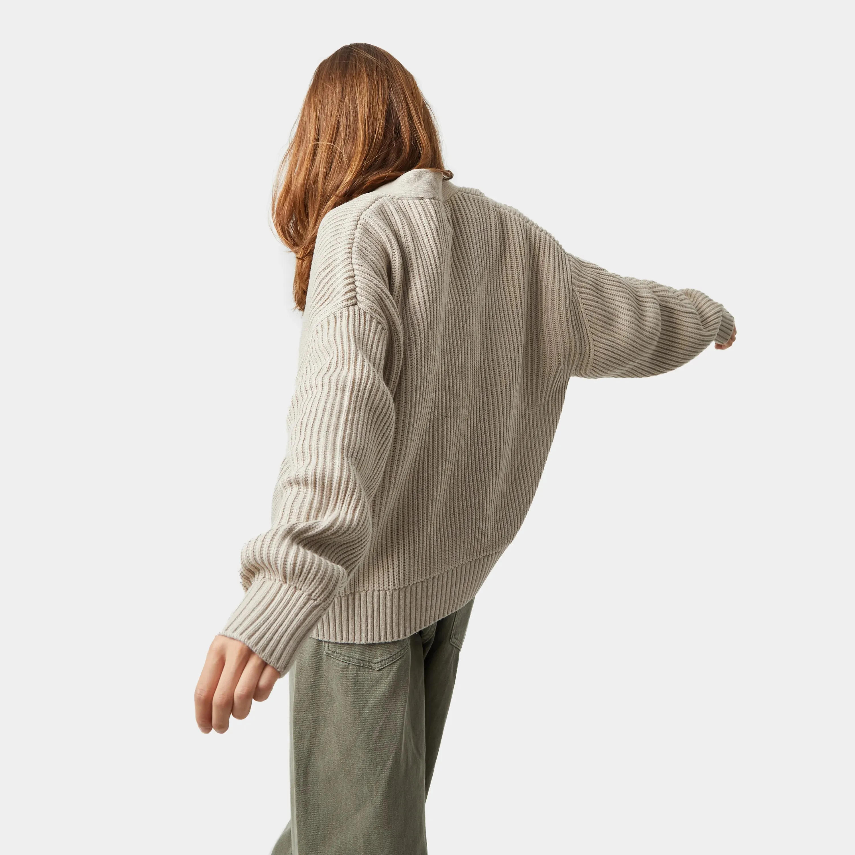 Lesh Off Sand Rib Cardigan