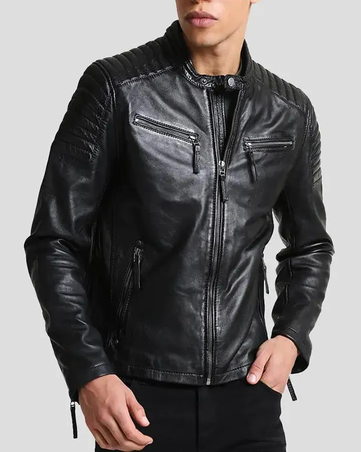 Lester Black Racer Leather Jacket