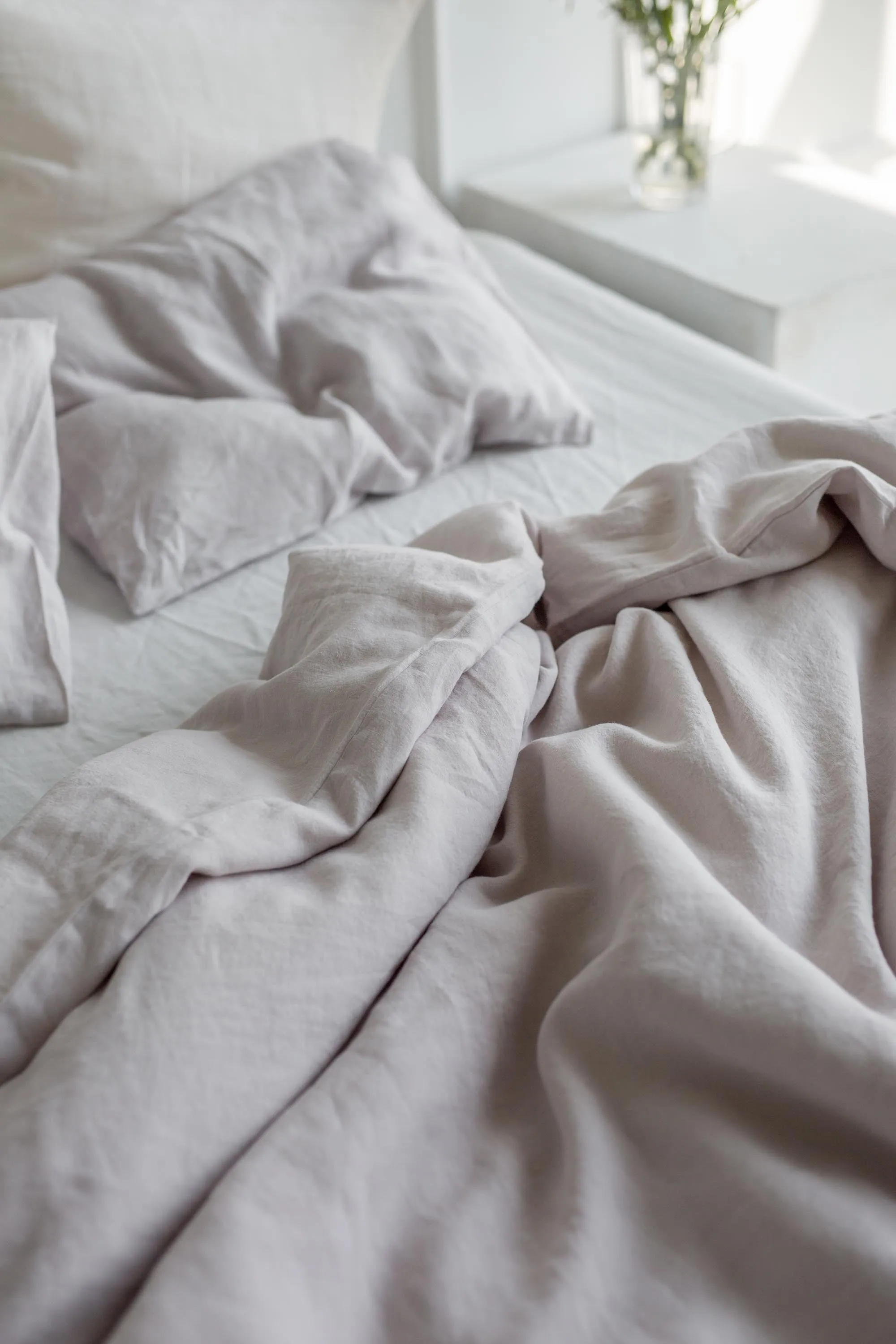 Linen duvet cover in Cream