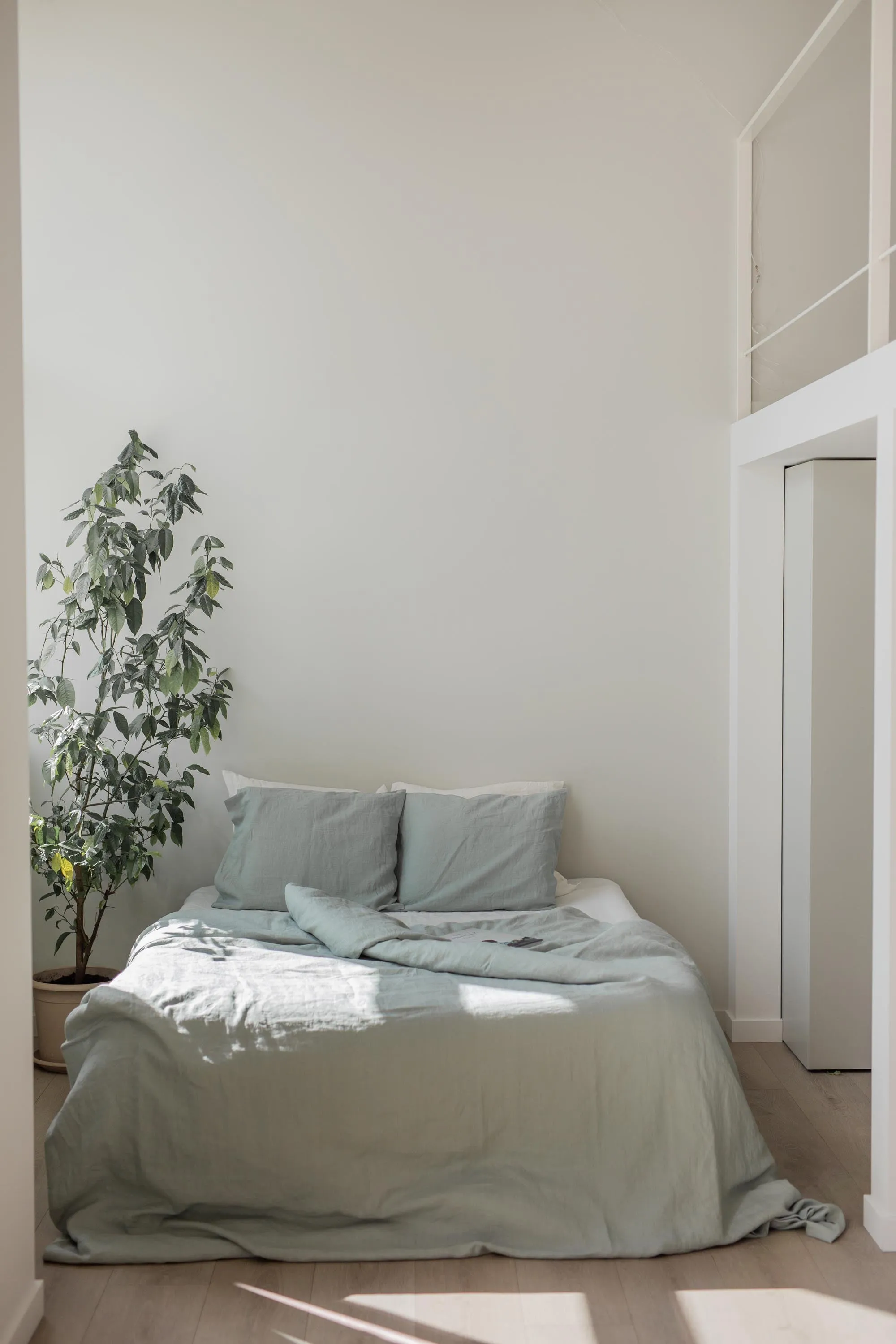 Linen duvet cover in Sage Green