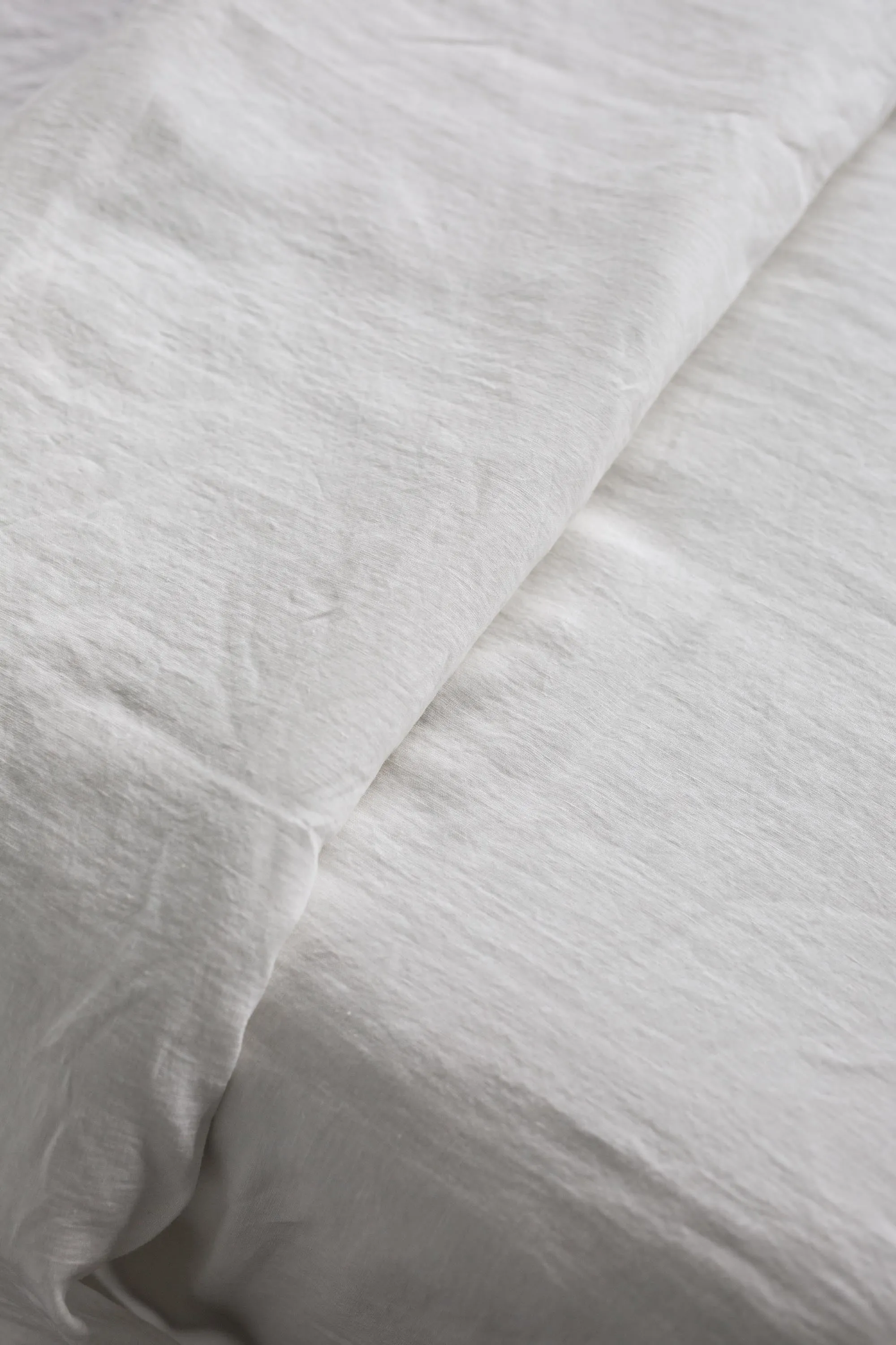 Linen duvet cover in White