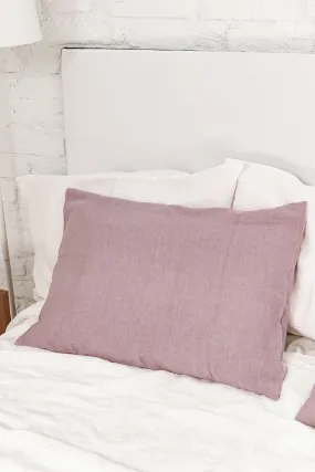 Linen pillowcase in Dusty Rose