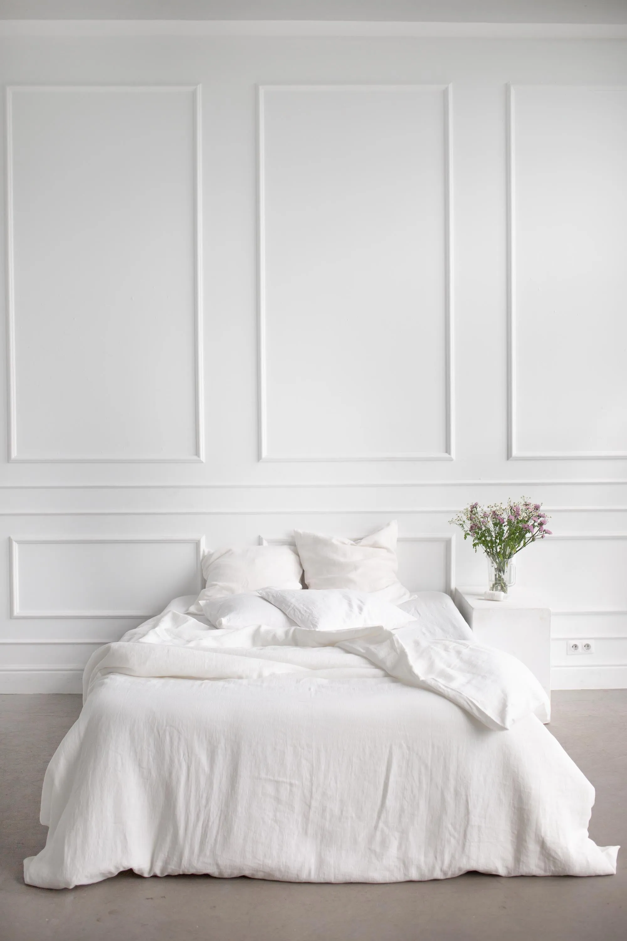 Linen pillowcase in White