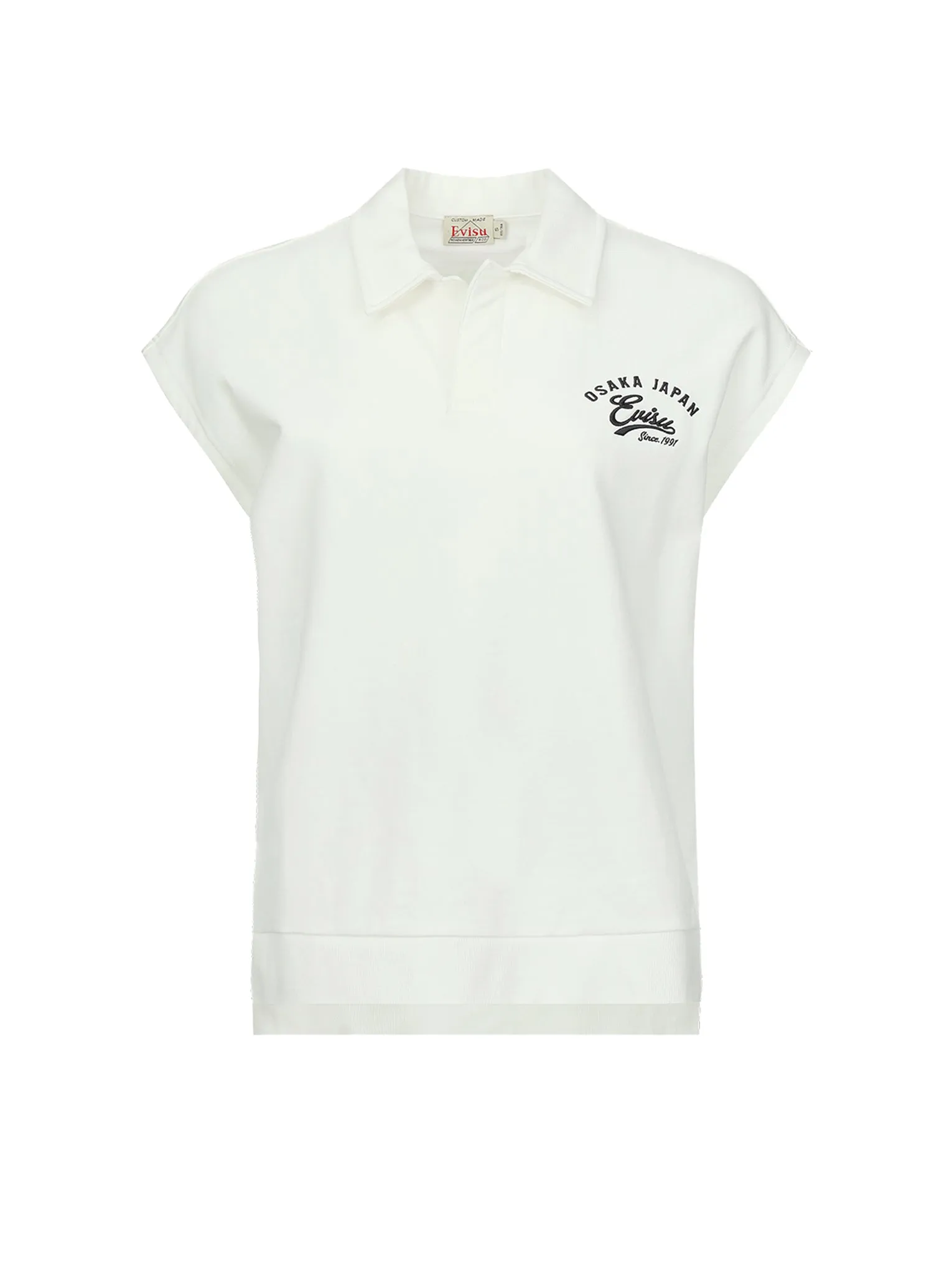 Logo Calligraphy Embroidery Sleeveless Polo Shirt