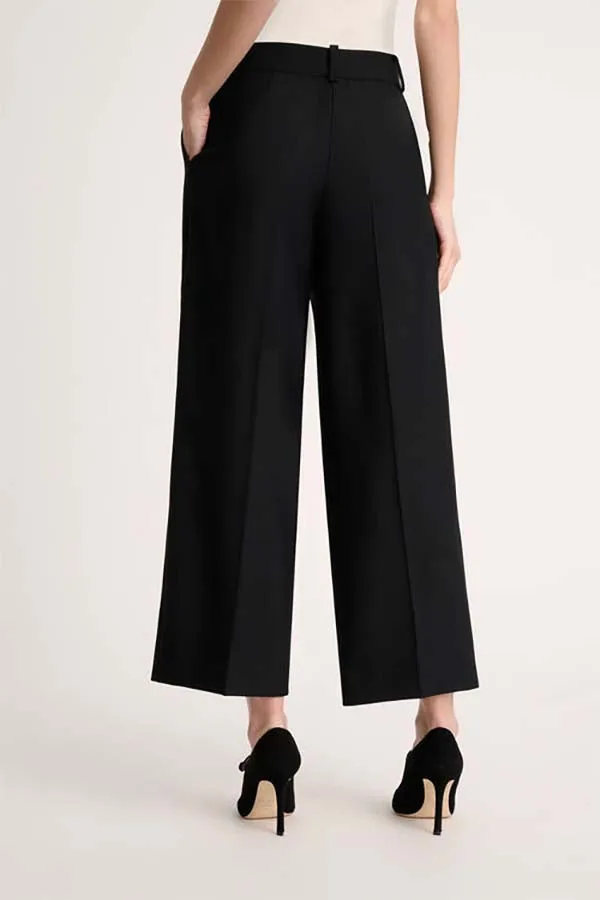 Luisa Spagnoli OSTE BLACK WIDE LEG TROUSERS