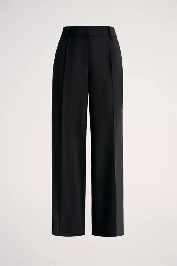 Luisa Spagnoli OSTE BLACK WIDE LEG TROUSERS