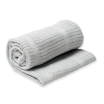 Lulujo Baby  Grey Cellular Blanket by Mary Meyer