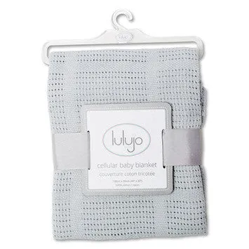 Lulujo Baby  Grey Cellular Blanket by Mary Meyer