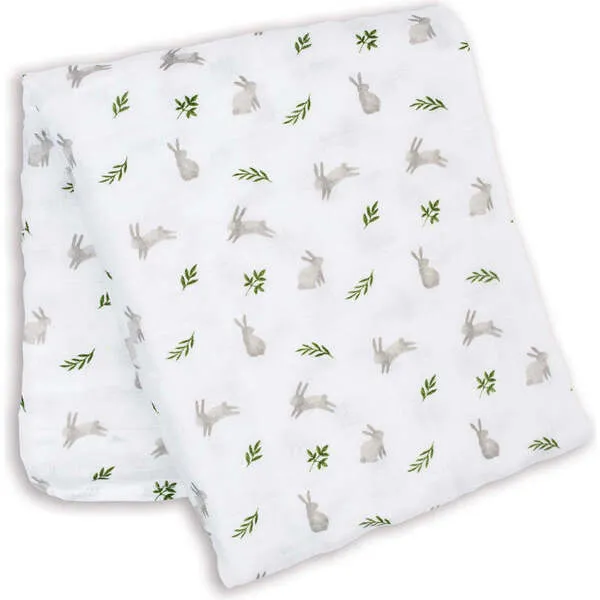 Lulujo Muslin Swaddle Blanket, Bunnies