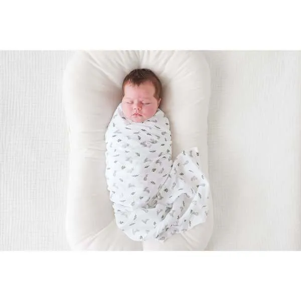 Lulujo Muslin Swaddle Blanket, Bunnies