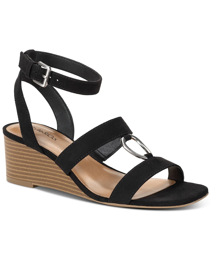 Macy's Style & Co Women's Lourizzaa Ankle-Strap Wedge Sandals