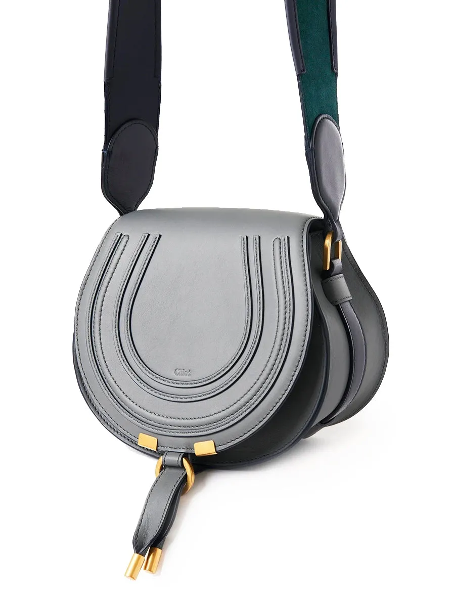 Marcie Small Saddle Bag in Grey