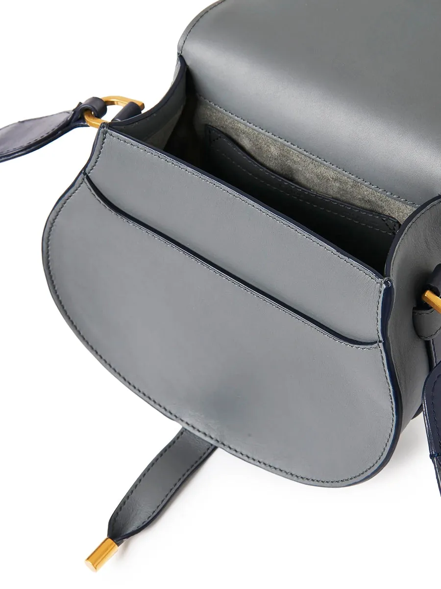 Marcie Small Saddle Bag in Grey