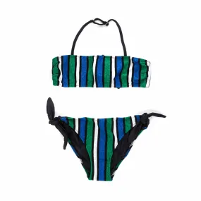 Mc2 Saint Barth Striped Bikini For Girl