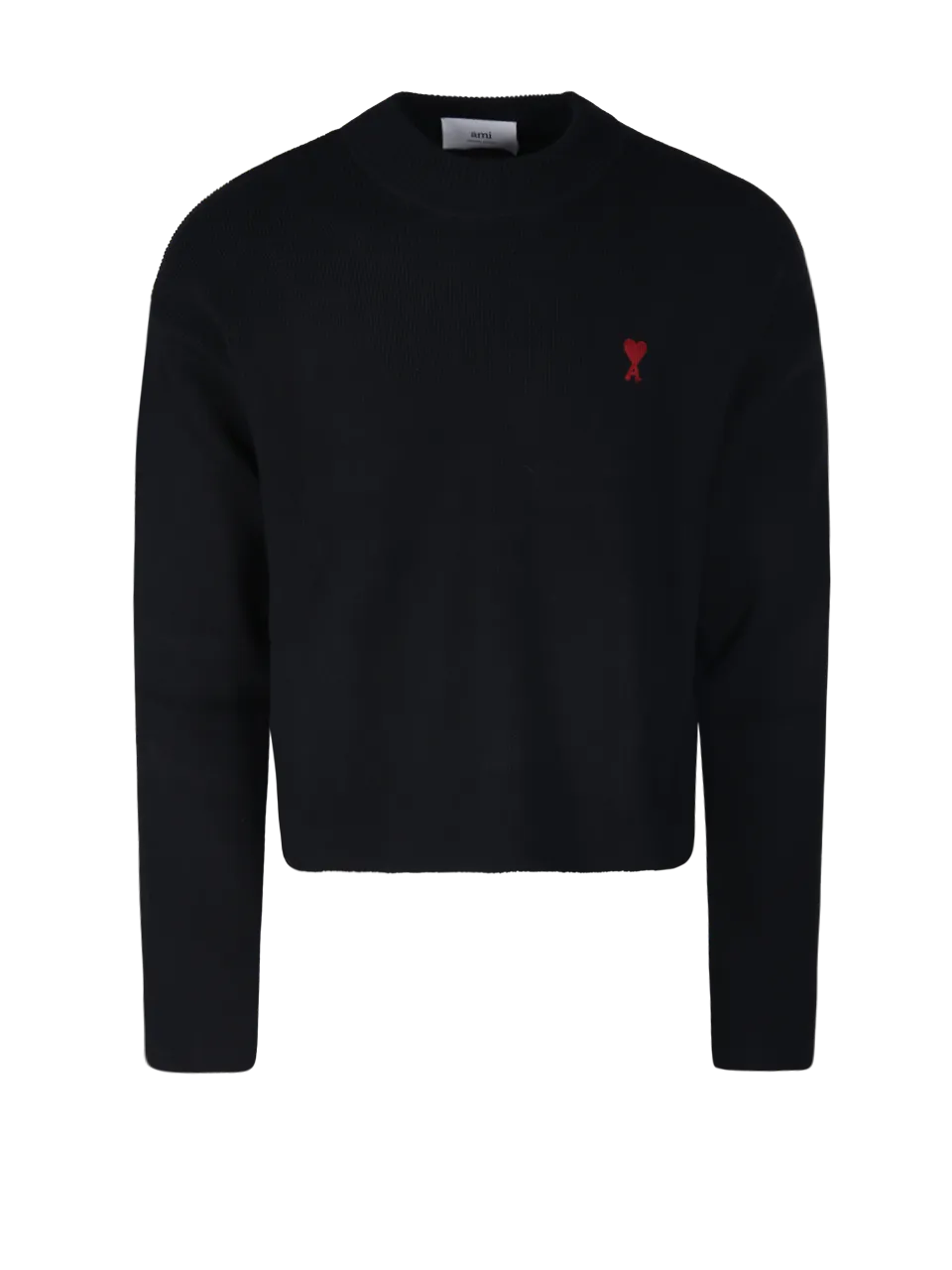 MEN AMI BLACK ORGANIC COTTON RED ADC PULLOVER