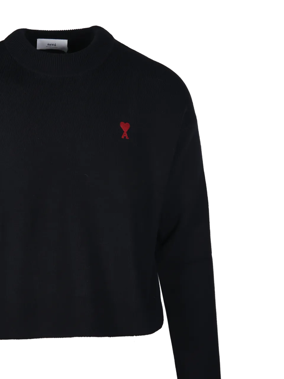 MEN AMI BLACK ORGANIC COTTON RED ADC PULLOVER